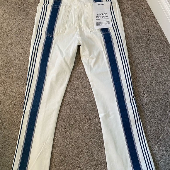 Frame Denim Denim - FRAME Striped Le Crop Mini Boot